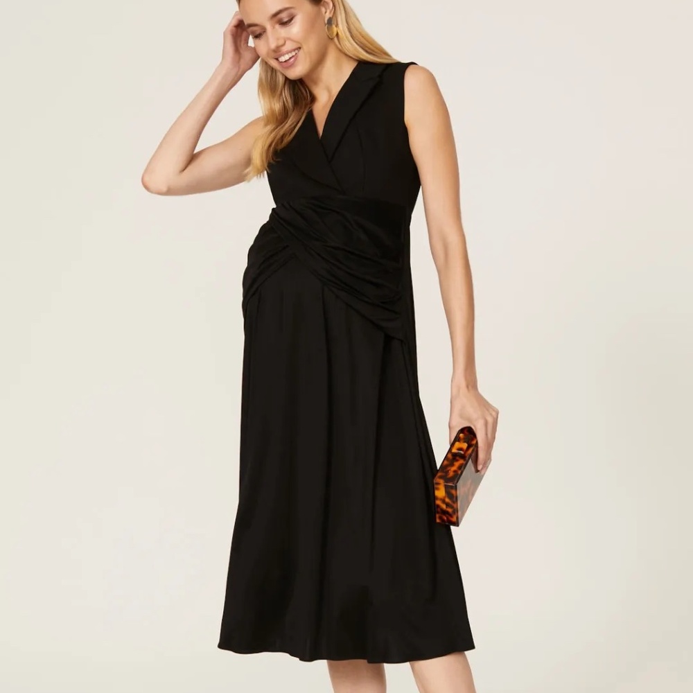 Emilia George Rent the runway Black Maternity Dress Sz S $498